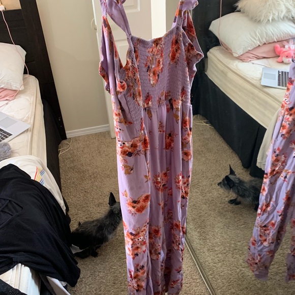 Flower button up romper - Picture 3 of 3